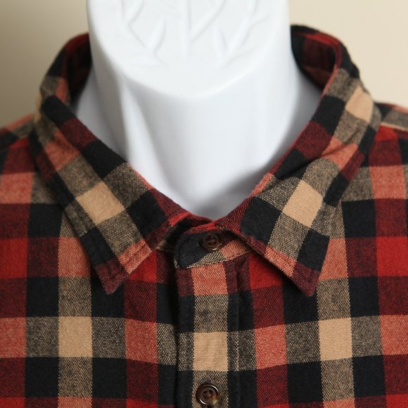 J.CREW Men's multicolored checkered long sleeve flannel shirt Flex XL